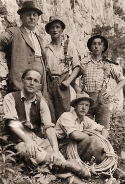 Maks Koželj in štirje bratje Erjavški (Arhiv Vlasta Kopača)